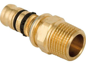 Mepla Übergang d16xDN15(1/2") AG L 54mm Rotguss