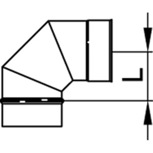 Viessmann Winkel 87° einwandig Ø 130mm 9564835