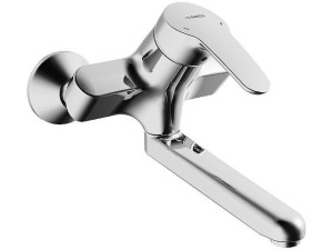 Wand-waschtischmischer Hansamix chrom, DN15 S-Anschl. Schwenk- Auslauf, Ausladung 235mm