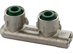 Simplex Umlenk-Stück mit Absperrung Eckform für Anschluss an 3/4" Eurokonus