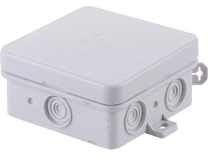 Vde-aufputz-abzweigkasten flammwidrig / FR/AP grau 75x75x40mm, IP54