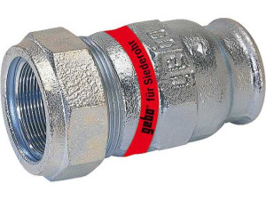 Gebo Temperguss-Klemmverbinder mit IG Wasser, PN10, Typ I 1 1/4'' Stahlrohrx44,5mm Siederohr