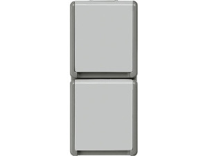 Aufputz-schuko-steckdose 151mmx66mmx54mm 2fach/ Schutzart IP44 / 1 Stück