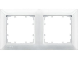 Rahmen 80-mm-Maß 2fach, 151mmx80mm titanweiß / 1 Stück