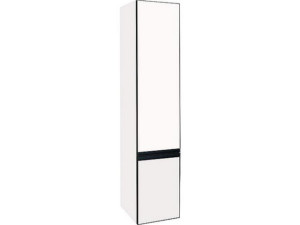 Hochschrank Benaro, 2 Türen, weiß matt lackiert, Anschlag rechts, 350x1625x370mm