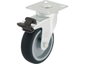 Blickle Lenkrolle mit Feststeller LPA-TPA 100G-FI, Tragfähigkeit 70 kg Rad D= 100mm, Plattengröße 60x60