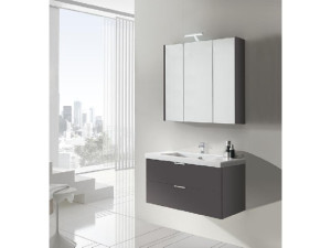 Badmöbel-set EPIL Serie MBF anthrazit matt 2 Auszüge Breite 860mm