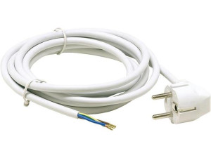 Schutzkontakt-anschlussleitung HO5VV-F 3x1,0weiß 3,0m