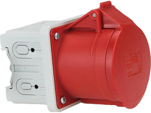 Cee-anbausteckdose 16A, 400V für Hutschiene oder Elektroinstallationskanal