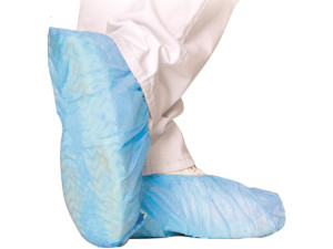 Überschuhe für Hygomat, weiß/blau / PP/CPE 70 Stk./Pack VPE 70 Stück