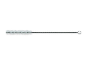 Zylinderbürste IBZ 300 x100 mm Drm 20 mm Nylon PA weiss glatt 0,30 mm Drehdraht verzinkt 1,6