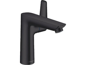 Hansgrohe Waschtischmischer 150 Talis E mit Ablaufgarnitur schwarz matt, Ausladung 141mm