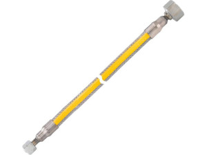 Edelstahl-wellschlauchleitung Typ MWS, G1/4'LH-ÜWM x IG Rp1/2', Länge 1000mm