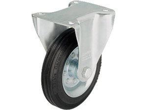 Blickle Vollgummi-Bockrolle BE-VE 100R, Tragfähigkeit 70 kg Rad D= 100mm, Plattengröße 100x85