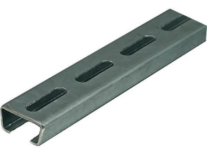C-profilschiene verzinkt,gelocht 2000x20x8mm, Stärke 1,50mm, Schlitzbreite 16,5mm