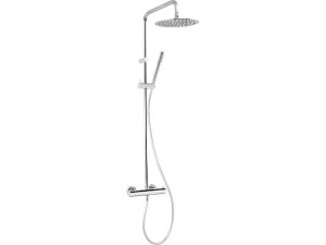 Brausesystem Salsa mit AP- Thermostatmischer, verchromt Kopfbrause 250mm