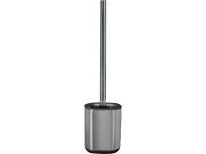 Wc-bürstengarnitur Stream Edelstahl/Gummi schwarz, BxH 105x420mm