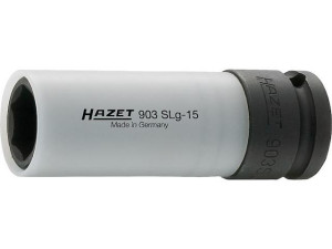 Kraftschraubereinsatz HAZET 1/2', 6-kant, SW 19, L: 85mm mit Schonhülse