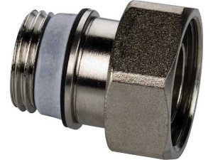 Simplex Anschlussverschraubung mit Eurokonus, DN15 1/2" AG x 5/8" ÜWM Eurokonus, vernickelt