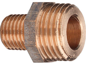 Gewindefitting Rotguss Übergangsnippel DN32 (1 1/4")xDN25 (1") AG