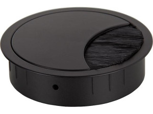 Kabeldurchführung - rund, Schwarz ähnlich RAL 9005 d=80mm