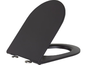Wc-sitz Elanda mit Softclose aus Duroplast, Schwarz Matt