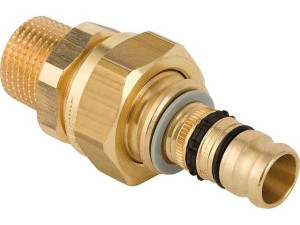 Mepla Übergangsverschraubung d20xDN15(1/2") AG L 74mm Rotguss