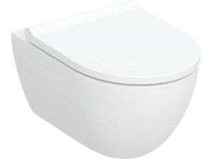 Wc-set Geberit Acanto Wand-Tiefspül, spülrandlos, Softclose-Sitz, TurboFlush, weiß, Keramik, 360x385x530mm