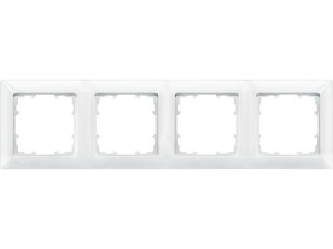 Rahmen 80-mm-Maß 4fach, 293mmx80mm titanweiß / 1 Stück