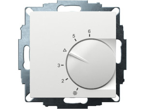 Eberle Raumtemperaturregler Öffner, Heizen, RAL 9010 matt, 55x55 mm UTE 1003-RAL9010-M-55