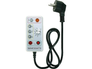 Testboy Testavit Schuki 2 Steckdosenprüfgerät mit FI-Tester 10 - 500 mA, inkl. Bereitschaftstasche
