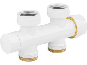 Thermostat-ventilblock 344TB weiß DN20 (3/4'), Durchgangsform