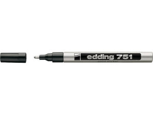 Edding Lackmarker 751 silber Strichbreite 1 - 2mm Rundspitze