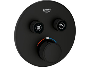 Up-thermostat Grohe Grohtherm SmartControl phantom black mit 2 Absperrventilen
