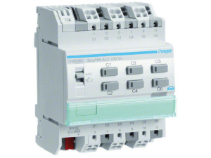 Hager Schaltaktor Jalousieaktor 6/3-fach 16A KNX REG TYA606C