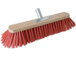 Saalbesen 40cm Holz 7-Reihig Elaston-Bestückung mit Metallhalter