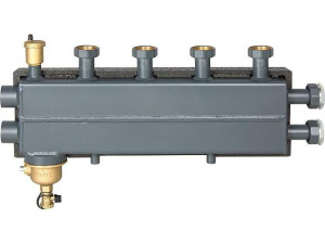 Kombi-heizungsverteiler mit Hydraulischer Weiche und Magnetschlammabscheider 2+1 Heizgruppen