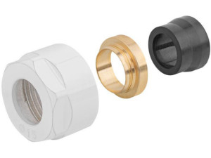 Klemmringverschraubung weiß d15mm x DN20(3/4') Eurokonus, VPE=2Stück