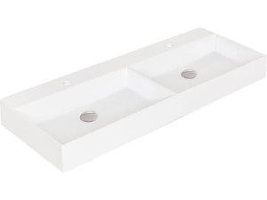 Doppel-wt Elayla Keramik 2 Hahnlöcher weiß 1210x130x460mm
