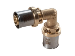 Giacomini RM122Y015 Pressfitting als Winkel für Mehrschichtverbund- und Kunststoffrohre 63x4,5