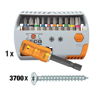 Profi-set 'Schreiner' HECO-TOPIX-plus, Senkkopfschrauben 3711-teilig