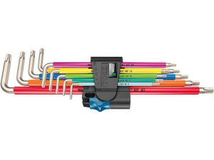Winkelschlüsselsatz 9-teilig, TORX T8 - T40, lang, Edelstahl