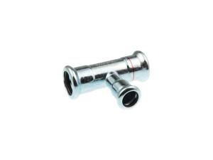 Logafix C-Stahl T-Stück reduziert i/i/i 35x28x35 Pressfitting M-Kontur