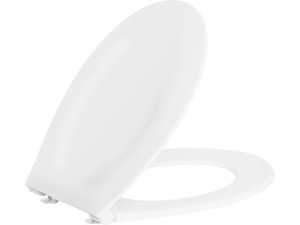 Thermoplast Massiv WC Sitz Oval 342×402 mm – Thermoplast, Weiß, Edelstahl‑Scharnier Quick‑Lock, für Kindergartenbereich