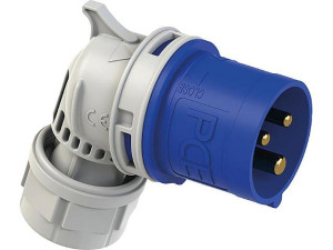 Cee-winkelstecker 16A, 230V Twist, IP44, Schraubklemmen