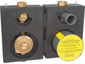 Wasserzähler Montageblock DN20 (3/4"),Rotguss Bleifrei, Koax 2"