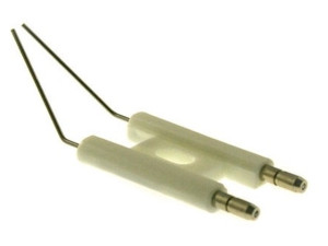 Doppelelektrode für MHG MAN Modelle GZ und GE, Isolatorlänge 40 mm, Anschluss 4 mm