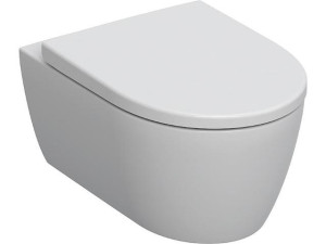 Combipack Geberit Icon Wand- Tiefspül-WC, weiß, spülrandlos WC-Sitz Softclose, QuickRelease