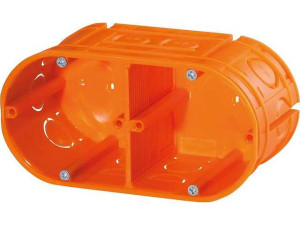 Unterputzgerätedose F-Tronic 2-fach, 2xd=60 t=63mm