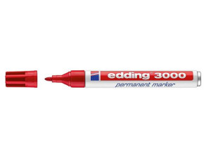 Edding Permanentmarker 3000 rot Strichbreite 1, 5 - 3mm Rundspitze